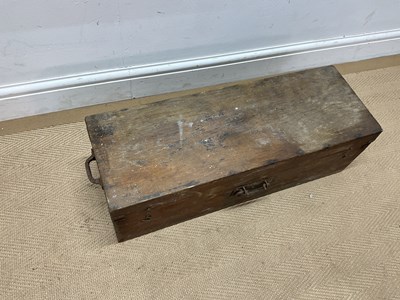Lot 14 - A vintage general handyman tool box containing...