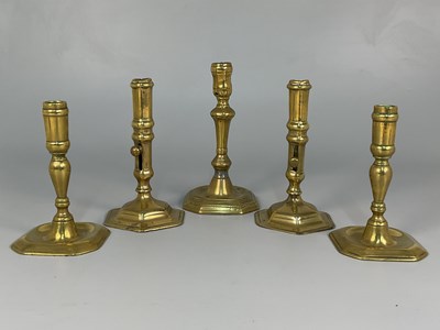 Lot 150 - A pair of 18th century ejector brass...