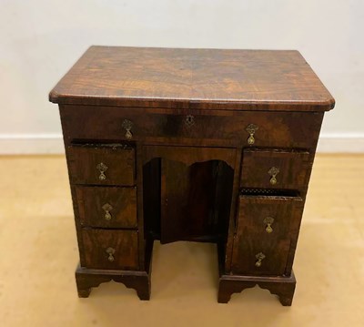Lot 715 - A late 19th century burr walnut veneered...
