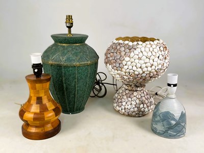 Lot 629 - Four decorative table lamps, comprising a...