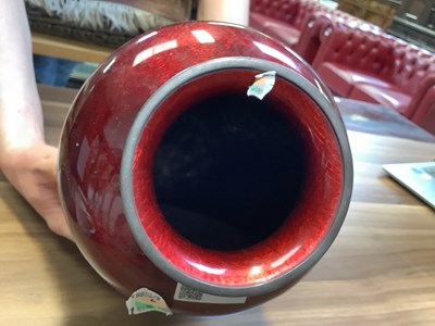 Lot 232 - A 20th century Japanese red ground cloisonné...