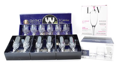 Lot 311 - DAVINCI CRYSTAL; four boxed crystal glasses...