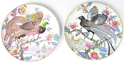 Lot 184 - HUTSCHENREUTHER; two boxed decorative plates, '...