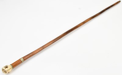 Lot 1156 - A late 19th century Japanese bamboo walking...