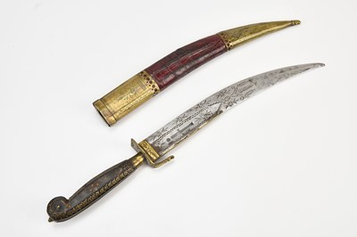 Lot 1067 - A late 19th century Middle Eastern sword, with...