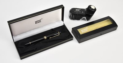 Lot 536 - MONTBLANC; a fountain pen with 14K nib...