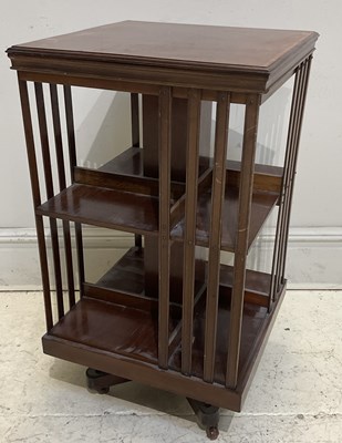 Lot 185 - An Edwardian inlaid mahogany revolving...