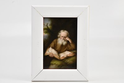 Lot 540 - KPM; a 19th century porcelain panel, ‘The...
