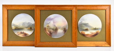 Lot 1384 - Three early 20th century hand painted...