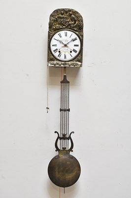 Lot 1362 - L S GAYE; a French Comtoise wall clock, the...