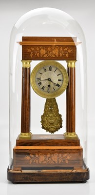 Lot 1372 - A 19th century French portico clock, with...
