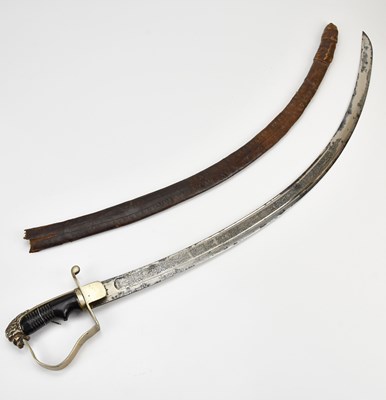 Lot 1065 - A 19th century officer's sabre, with lion head...