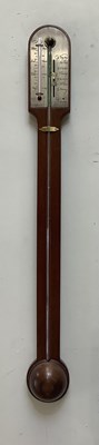 Lot 415 - An English made reproduction stick barometer,...