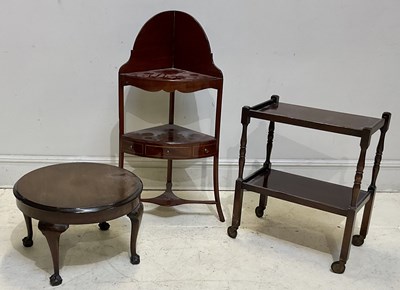 Lot 234 - A Georgian mahogany washstand, a 1920s trolley,...