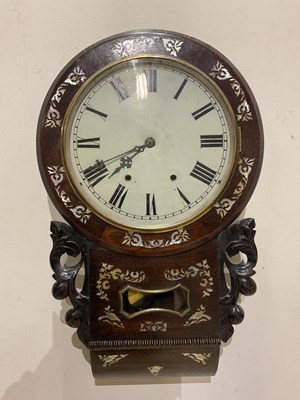 Lot 378 - A 19th century mother of pearl inlaid rosewood...