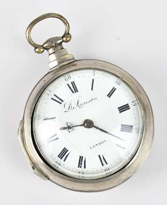 Lot 1019 - D SAMSON, LONDON; a Georgian silver cased key...