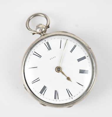 Lot 1090 - A hallmarked silver key wind open faced pocket...