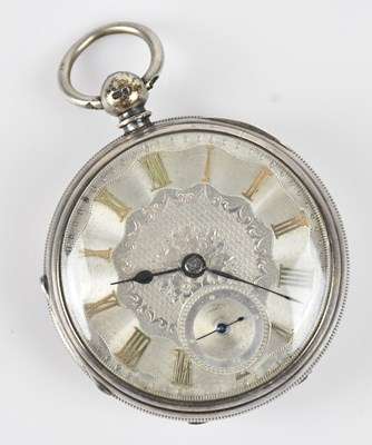 Lot 1084 - A hallmarked silver key wind open faced pocket...