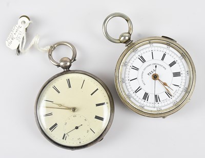 Lot 1081 - TELL; a nickel plated key wind open faced...