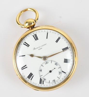 Lot 1006 - BARWISE, LONDON; an 18ct yellow gold key wind...
