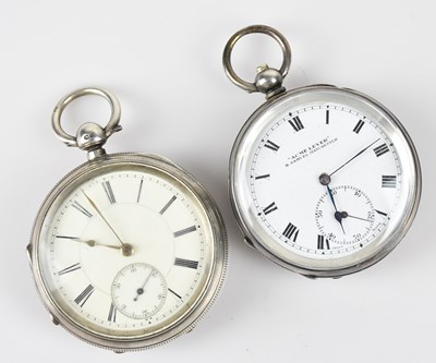 Lot 1074 - A hallmarked silver key wind open faced pocket...