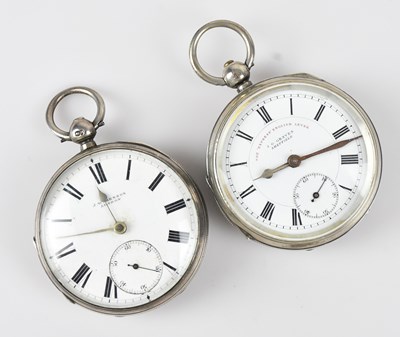 Lot 1061 - A hallmarked silver key wind open faced pocket...