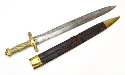 Lot 1096 - A 19th French gladius sword with leather...