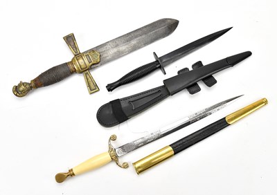 Lot 1097 - A Continental dagger possibly ceremonial,...