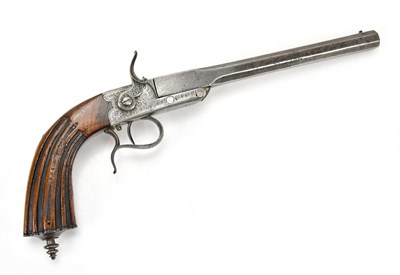 Lot 1119 - A 19th century French breeches loading pistol...