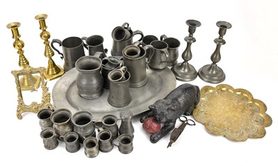 Lot 2120 - A collection of 19th century and later pewter...