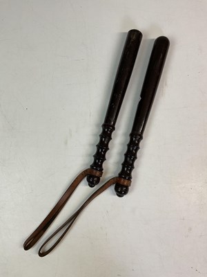 Lot 92 - Two Police/Military Police truncheons, both...