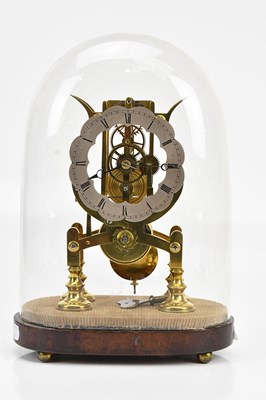 Lot 333 - A good brass skeleton clock with applied...