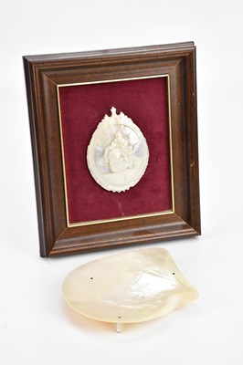 Lot 514 - An early 20th century carved mother of pearl...