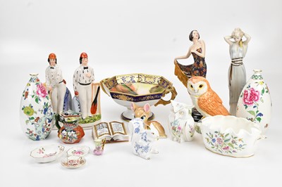 Lot 1386 - A collection of decorative ceramics including...