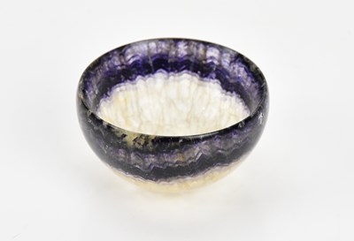 Lot 554 - A Blue John miniature bowl, signed 'JE 2020'...