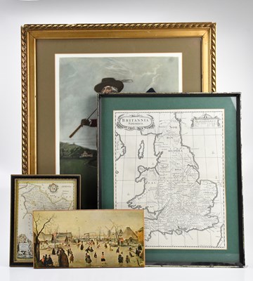 Lot 1134 - A Saxonica Britannia map, 38 x 31cm, a...