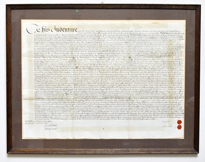 Lot 676 - A George III indenture between Joseph Salo of...