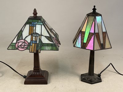 Lot 631 - Two table lamps in the style of Tiffany,...