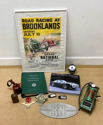Lot 103 - A quantity of automobilia, to include a Jaguar...