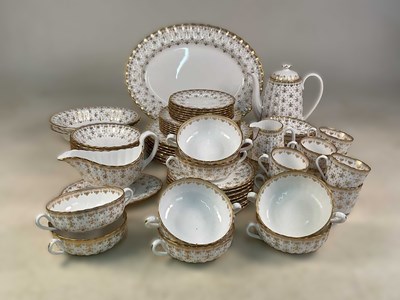 Lot 252 - SPODE; a large quantity of 'Fleur de Lys Gold'...