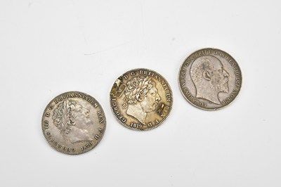 Lot 616 - A group of three crowns, comprising 1819, 1820,...