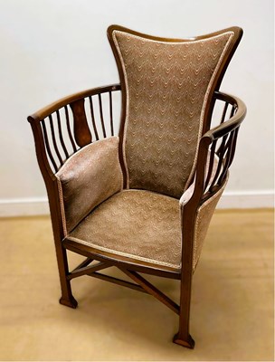 Lot 647 - An Art Noveau mahogany and satinwood inlaid...