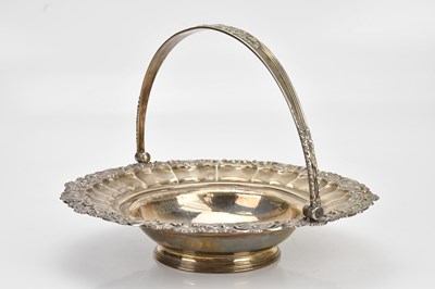 Lot 378 - A Georgian hallmarked silver basket, with the...