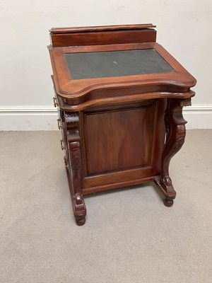 Lot 1099 - A reproduction Victorian style Davenport,...