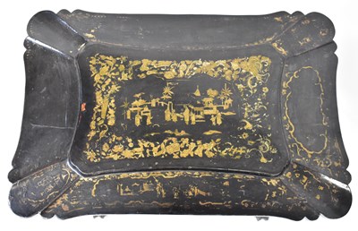 Lot 17 - A 19th century Chinese export lacquer...