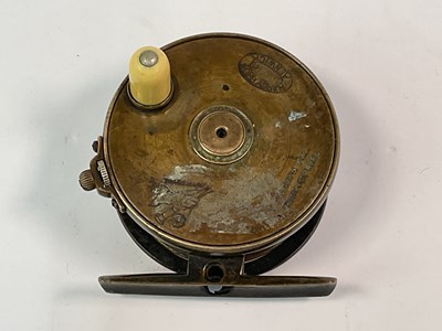 Lot 74 - HARDY BROTHERS; a brass-faced 'Perfect' fly...