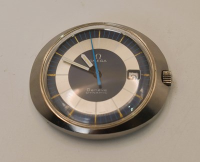 Lot 590 - OMEGA; a vintage Omega Dynamic, blue, with...