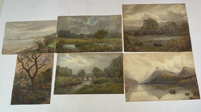 Lot 379 - J BUTT; a collection of six unframed...