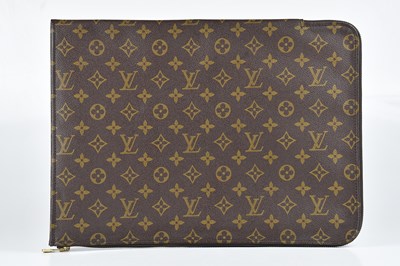 Lot 1249 - LOUIS VUITTON; a brown coated canvas large...