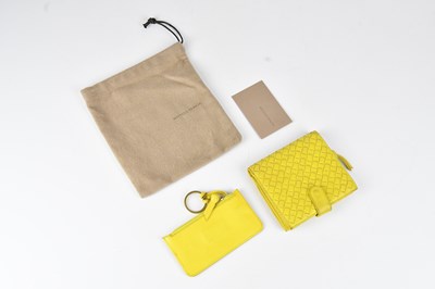 Lot 1275 - BOTTEGA VENETA; a soft bright yellow calfskin...